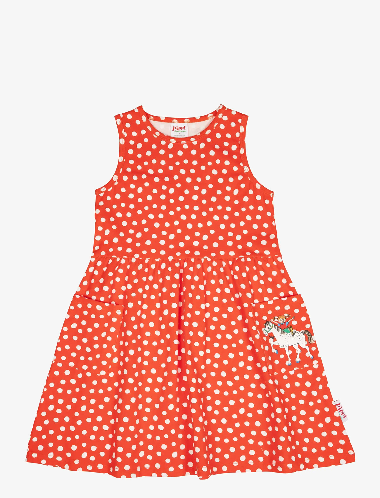 Pippi Langstrømpe - PRICKIGT KLÄNNING - Ærmeløse babykjoler - red - 0