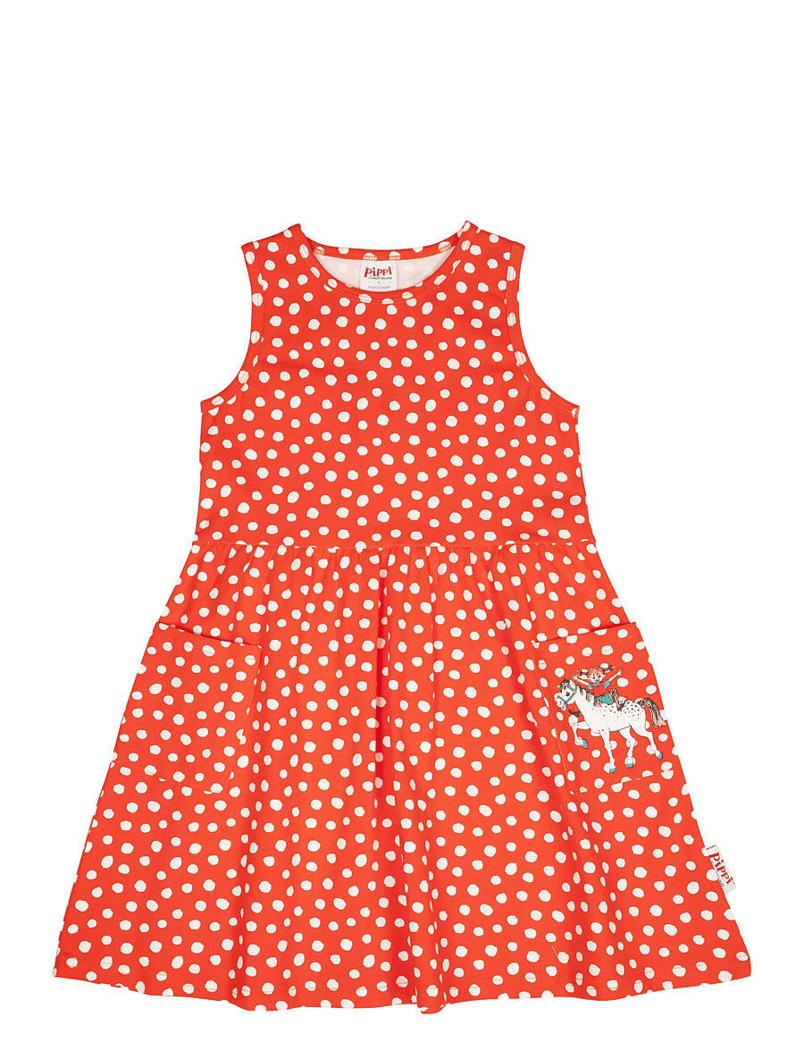 Pipi Pikksukk - PRICKIGT KLÄNNING - varrukateta beebikleidid - red - 0