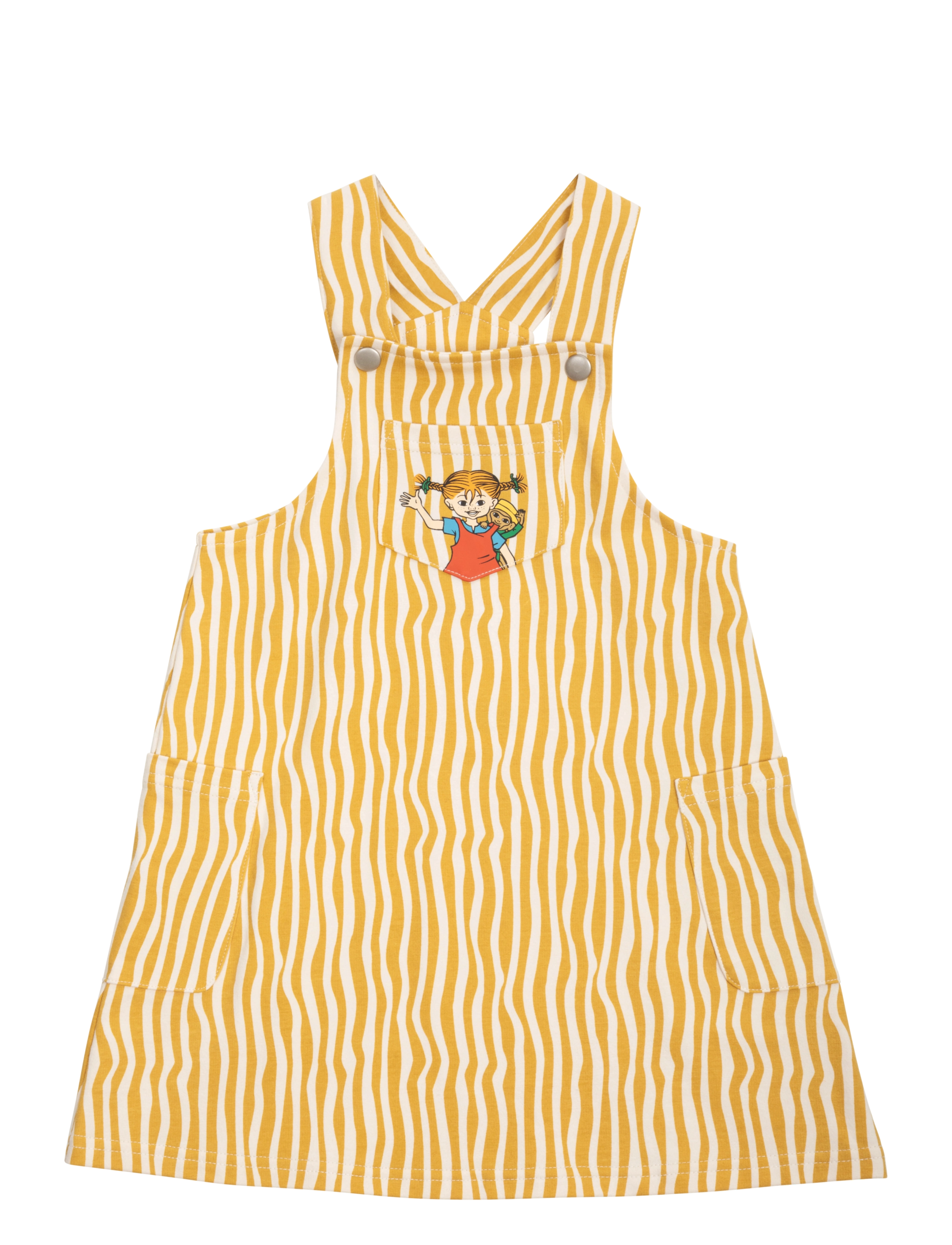 Pippi Långstrump STRECK HÄNGSELKLÄNNING - Klänningar - BROWN / yellow
