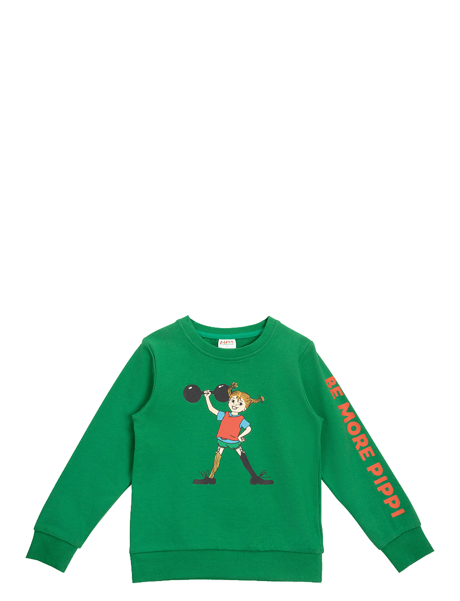 Pippi Langstrumpf - STARKA PIPPI COLLEGETRÖJA - sweatshirts - green - 1