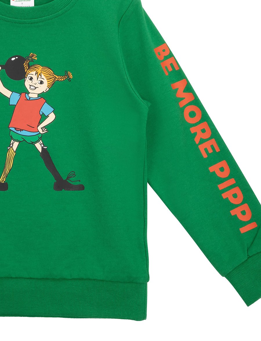 Pippi Langstrumpf - STARKA PIPPI COLLEGETRÖJA - sweatshirts - green - 3