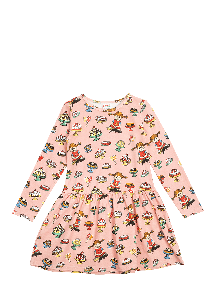 Pippi Langstrømpe - MUMS KLÄNNING - langærmede babykjoler - pink - 1
