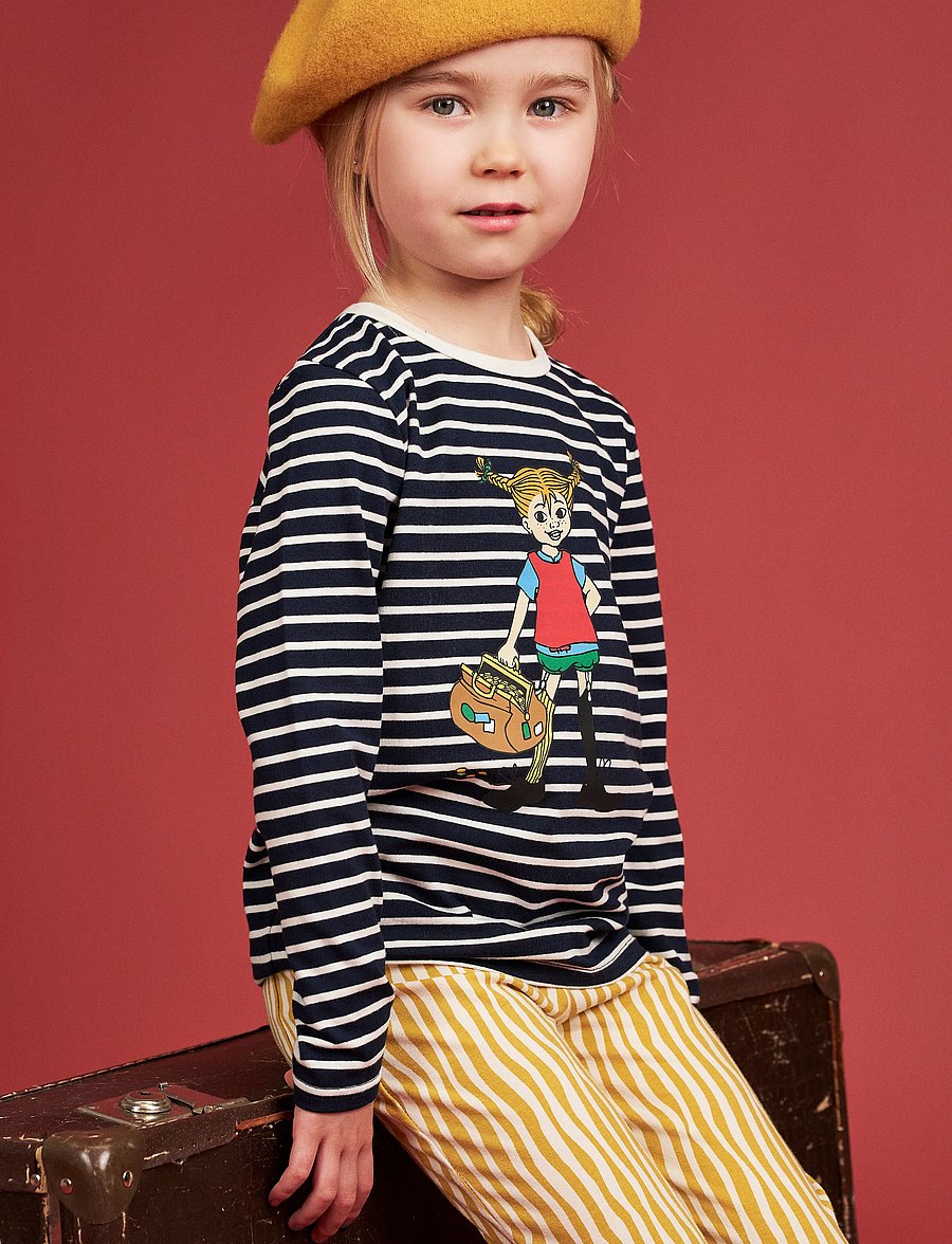 Pipi Pikksukk - RIKA PIPPI TRÖJA - pikkade varrukatega t-särgid - blue - 0