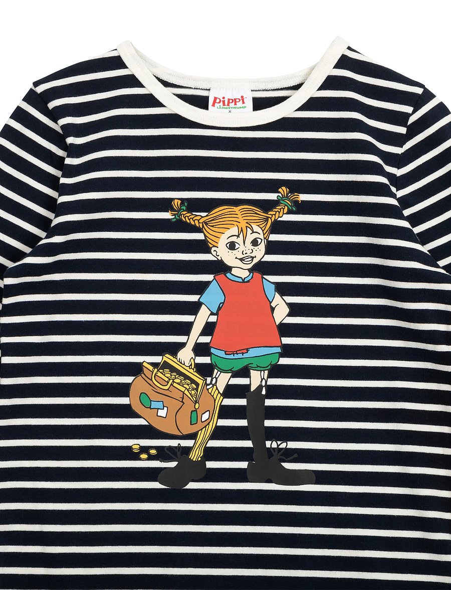 Pipi Pikksukk - RIKA PIPPI TRÖJA - pikkade varrukatega t-särgid - blue - 2