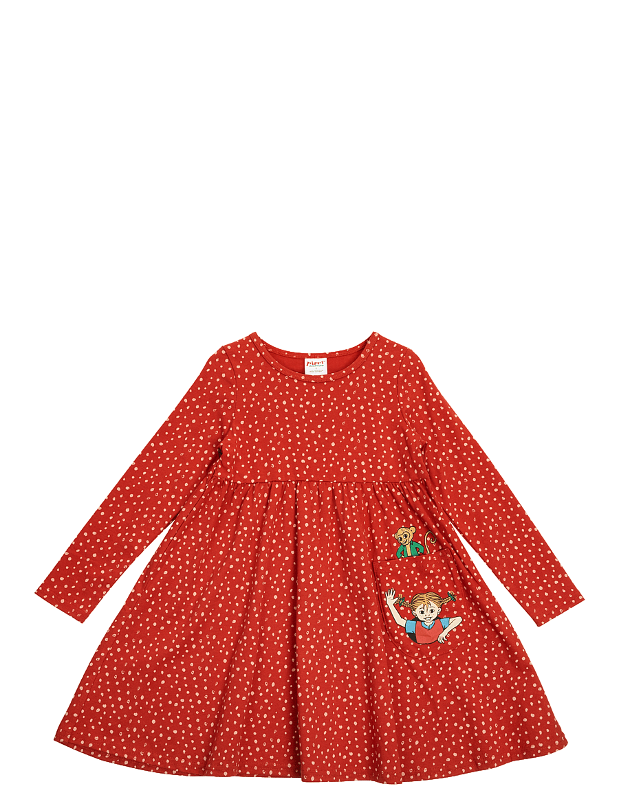Pippi Langstrømpe - PRICK KLÄNNING - langærmede babykjoler - red - 1