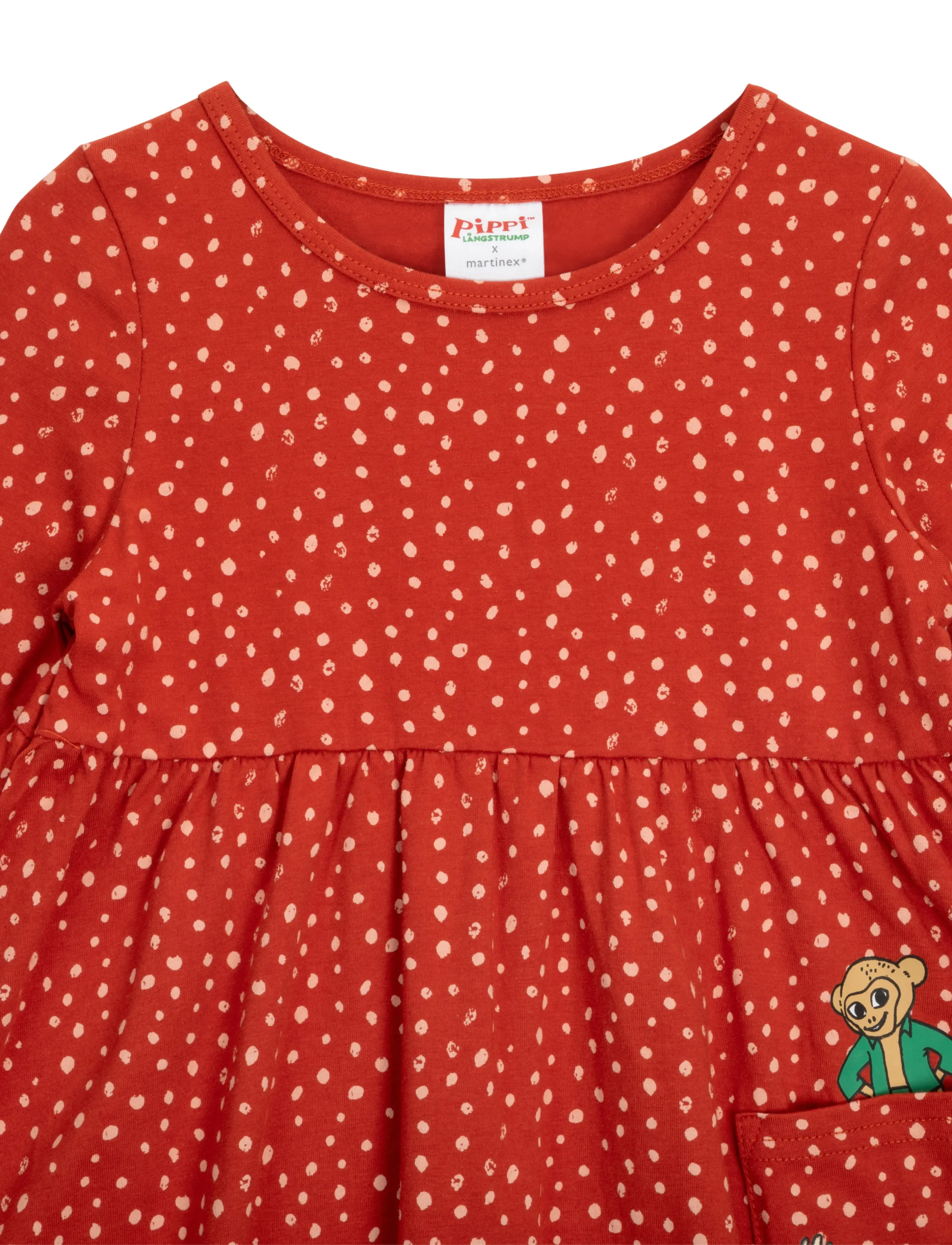 Pippi Langstrømpe - PRICK KLÄNNING - red - 2