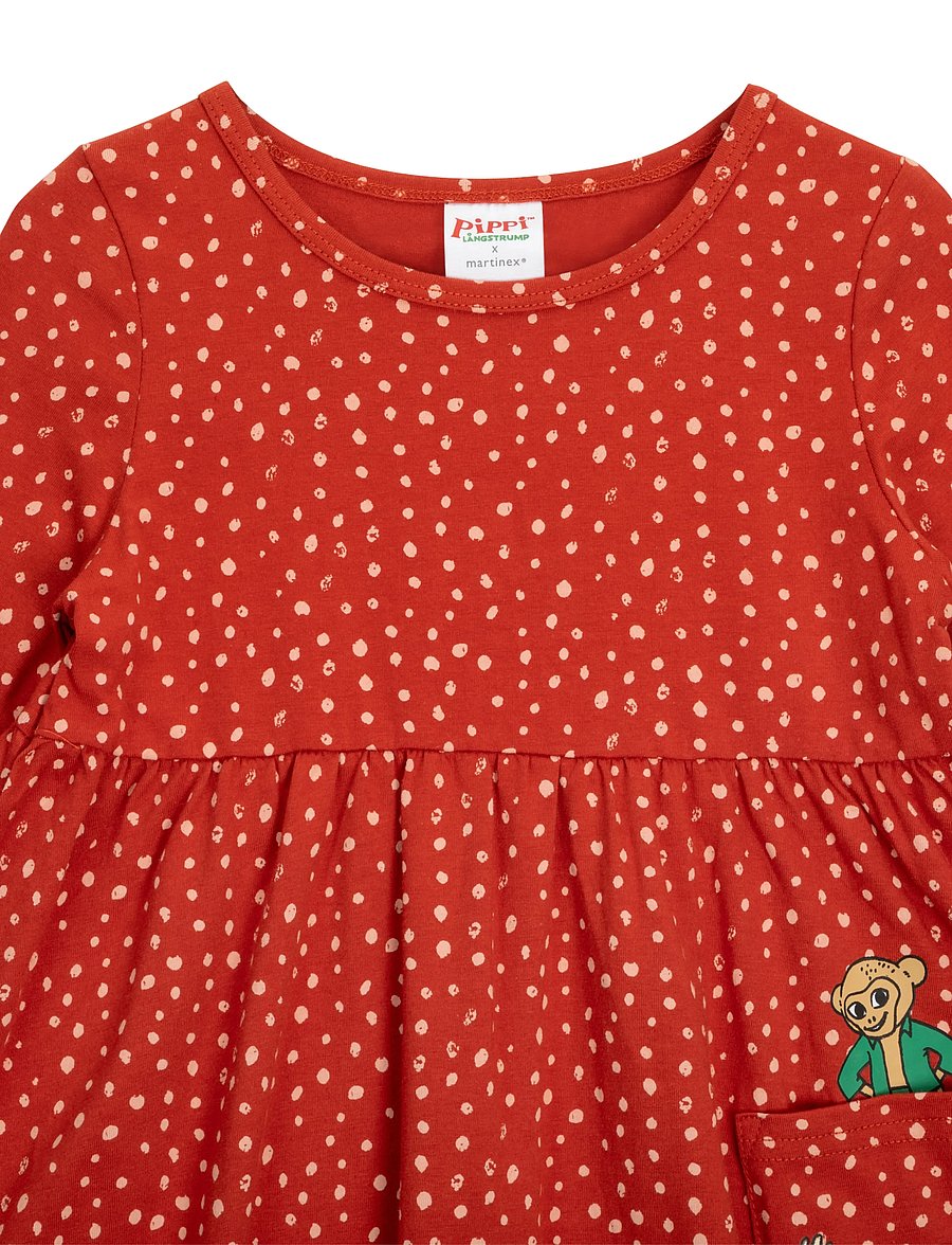Pippi Langstrømpe - PRICK KLÄNNING - langærmede babykjoler - red - 2