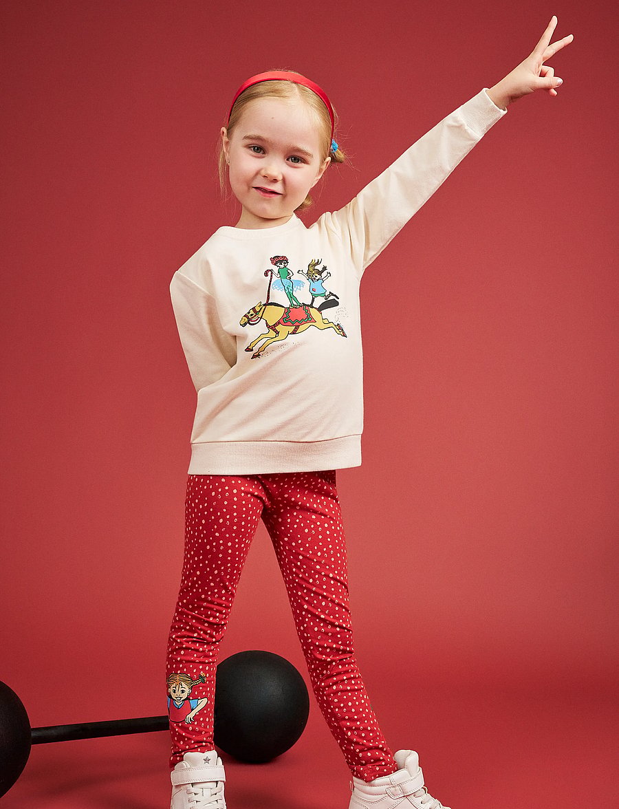 Pippi Langstrømpe - PRICK LEGGINGS - leggings - red - 0