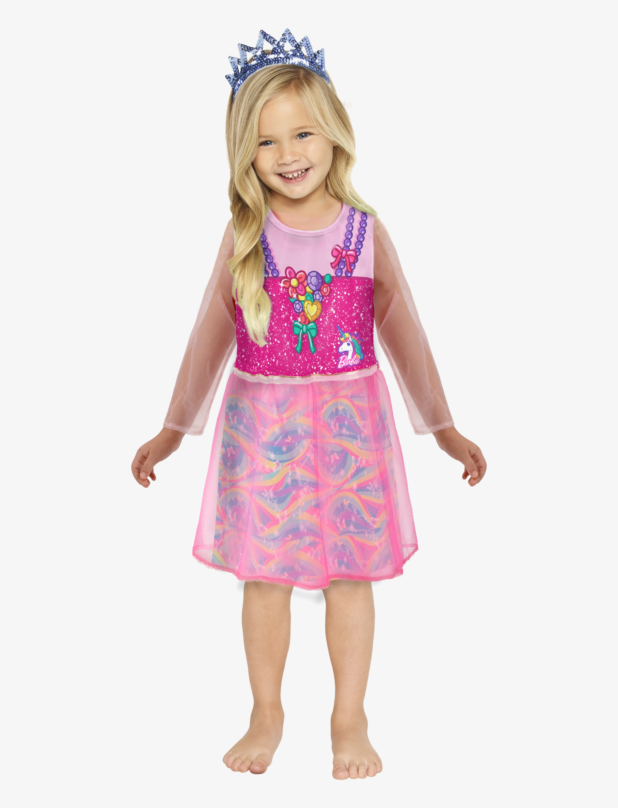 Martinex Barbie Princess Costume 3-5, 104-110 No Length, Costumes & Accessories, Mehrfarbig/gemustert - Character Costumes, Kinder