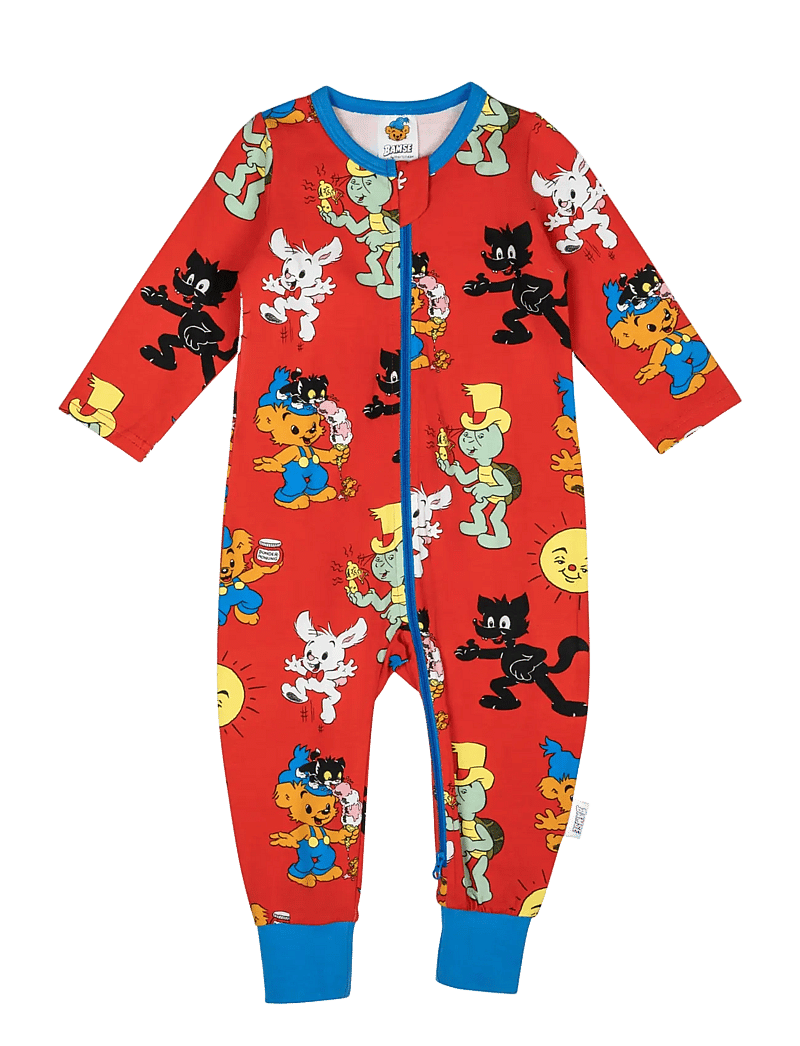 Bamse - BAMSE KOMPISAR PYJAMAS RÖD 80 - magamiskombinesoonid - red - 0