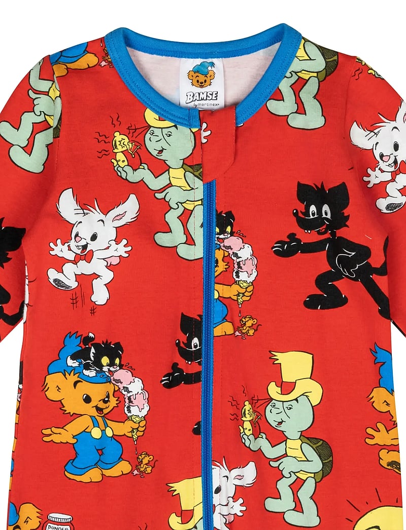 Bamse - BAMSE KOMPISAR PYJAMAS RÖD 80 - magamiskombinesoonid - red - 1