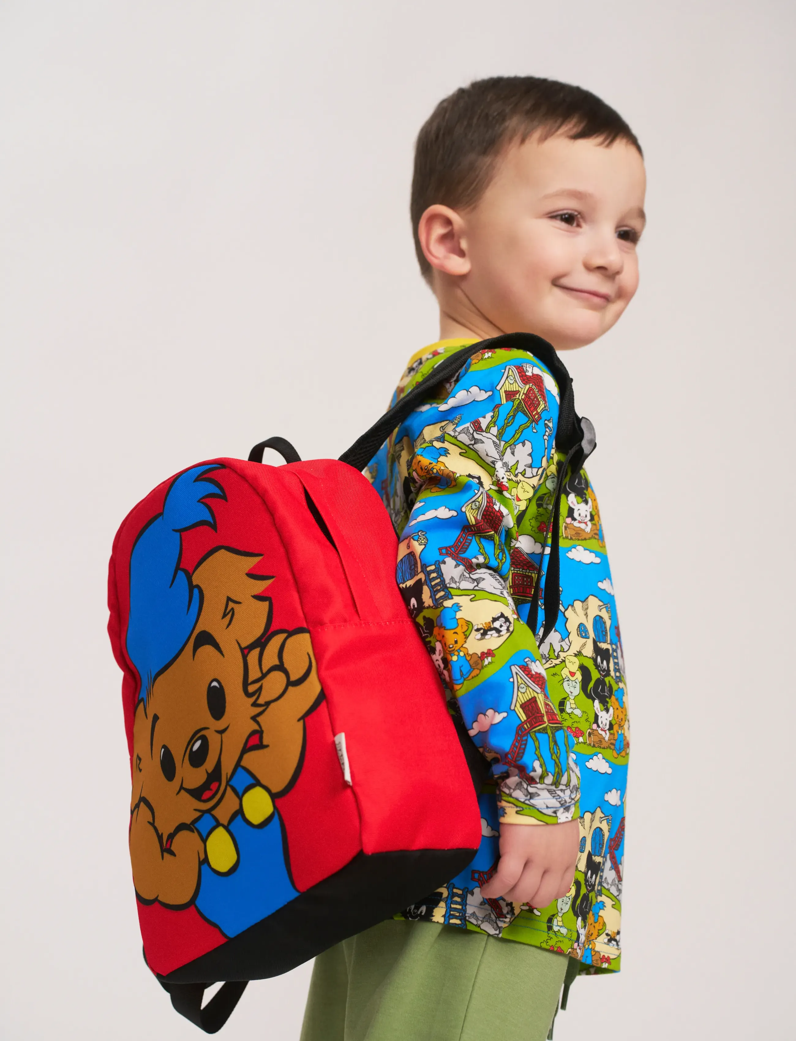 Bamse Ryggsäck, One Size, Bags, Rot - Backpacks, Kinder