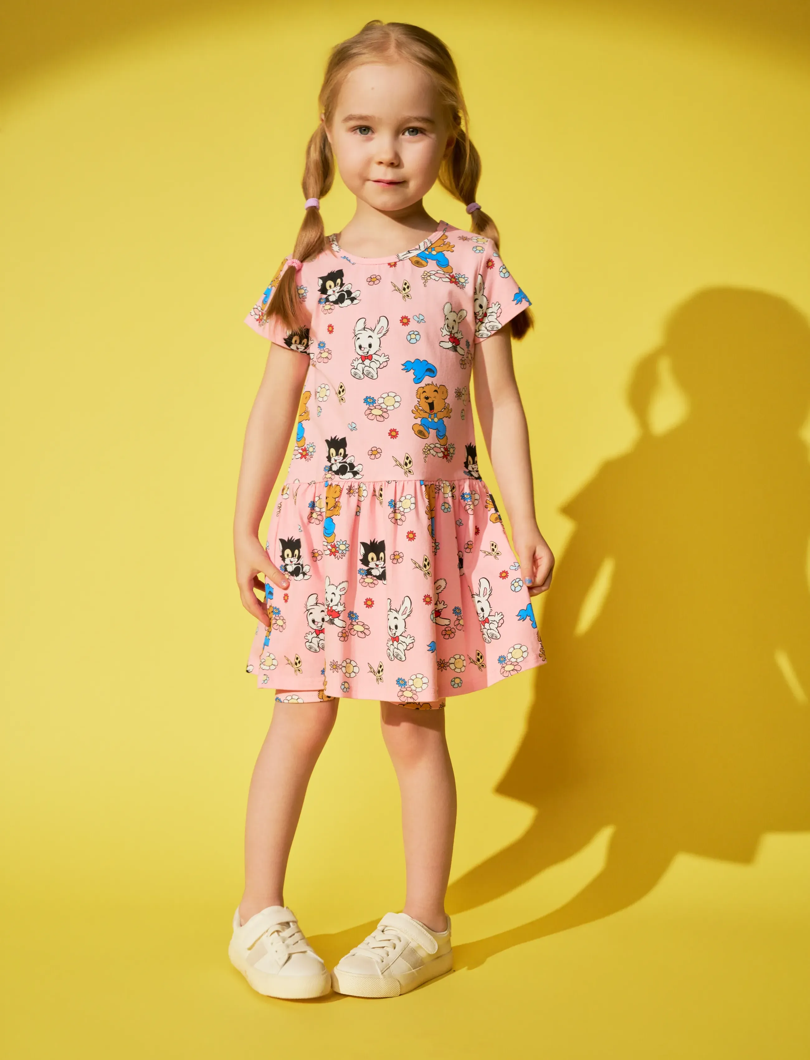 Bamse BAMSE OCH BLOMMOR KLÄNNING - Kjoler & Nederdele - PINK / pink/rose