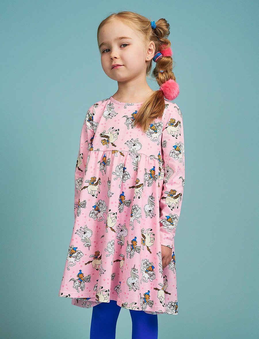 Bamse - PONNYER KLÄNNING - pikkade varrukatega beebikleidid - pink - 0