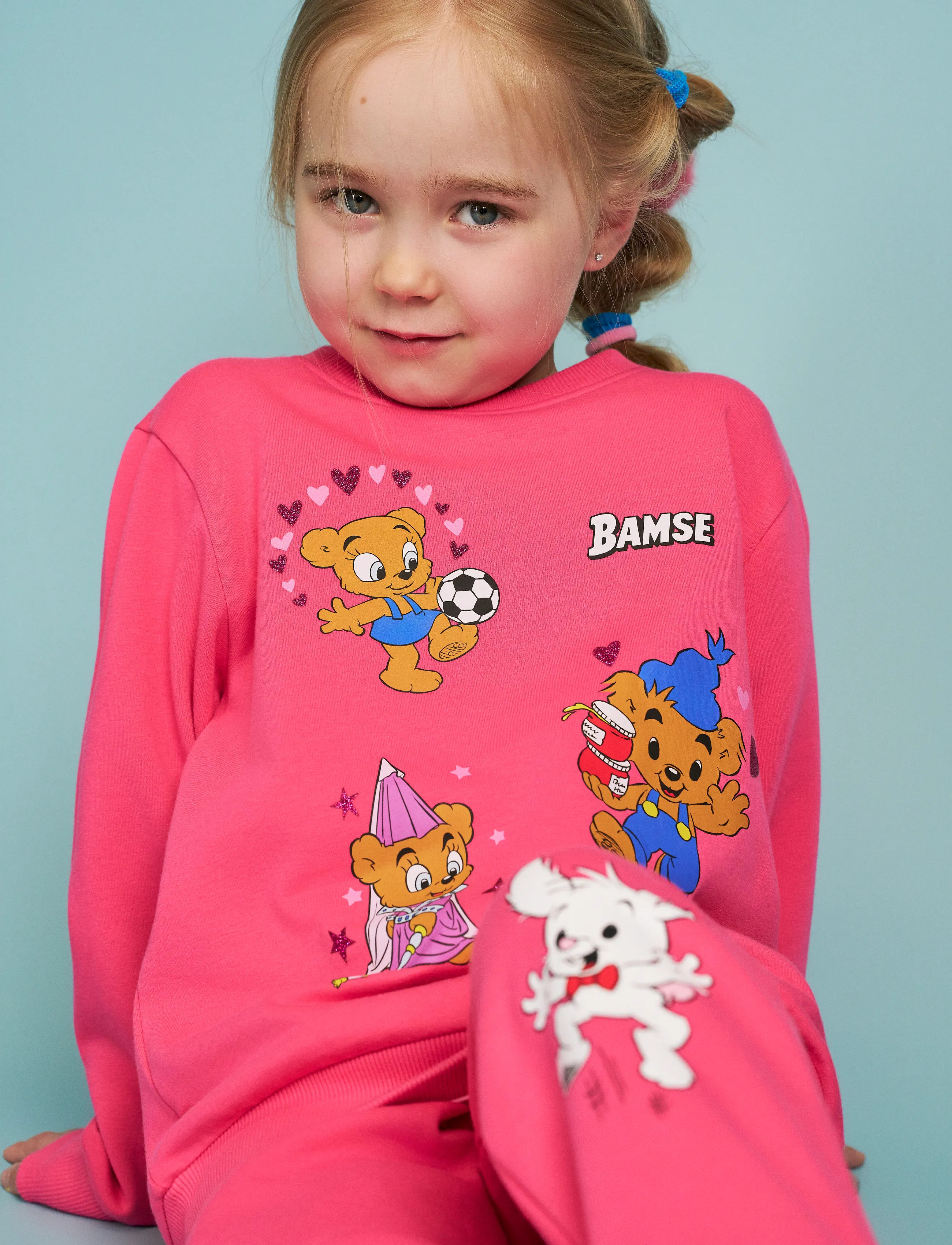 Bamse Nalle-Maja Collegetröja, 86, Sweatshirts & Hoodies, Rosa - Sweatshirts, Kinder
