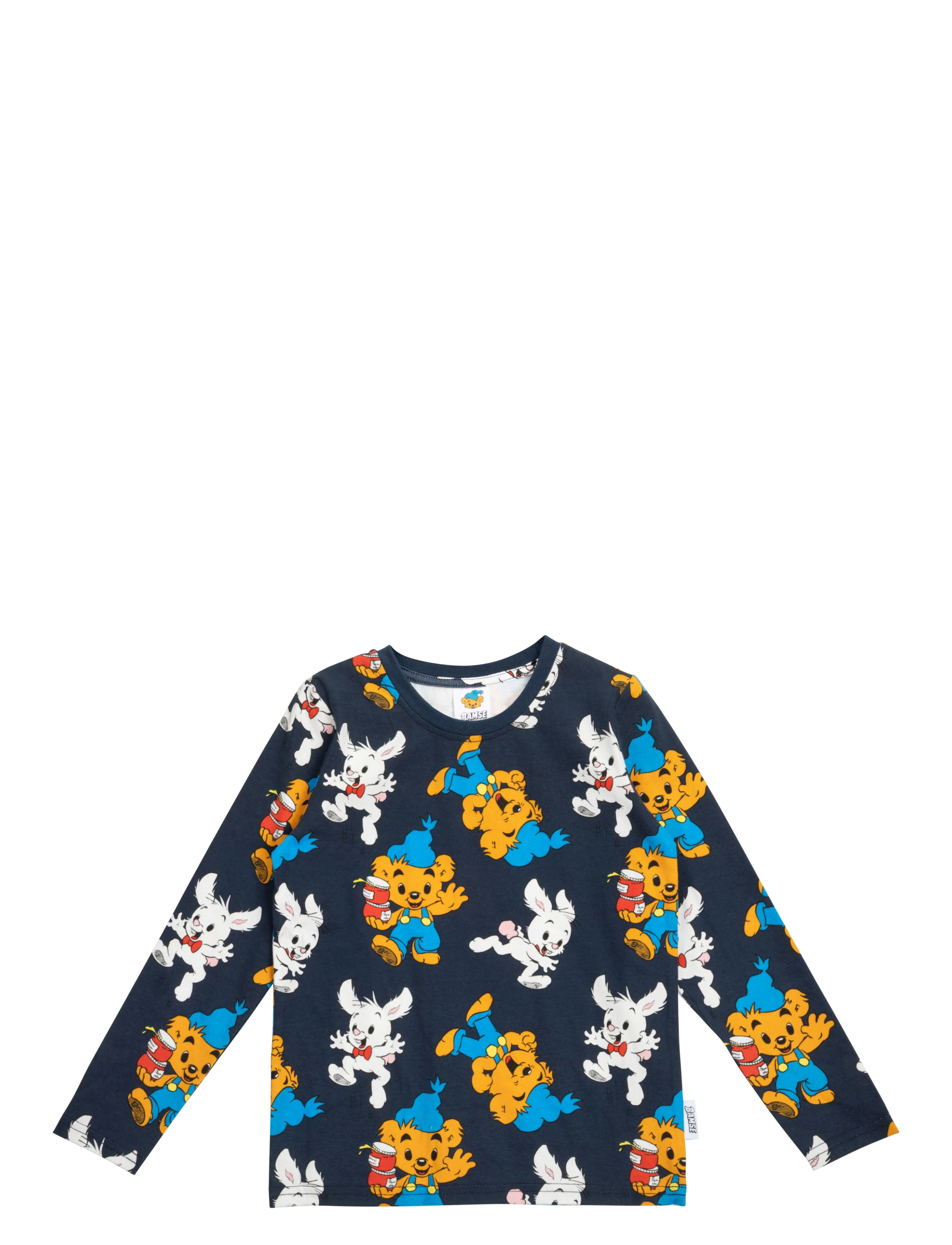Bamse Duo Tröja, 122, T-shirts, Marineblau - Long-sleeved Kinder