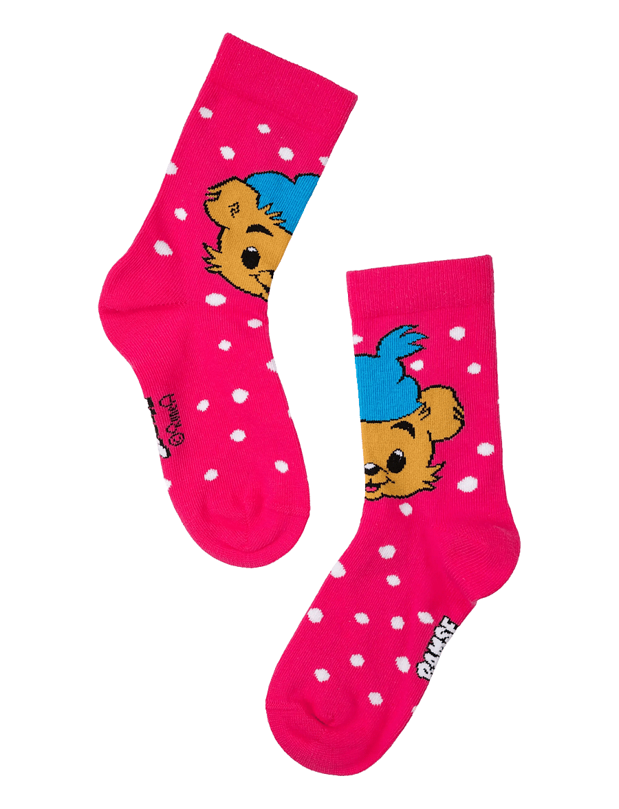 Bamse - BAMSE PRICKIG STRUMPOR - sokid - pink - 0