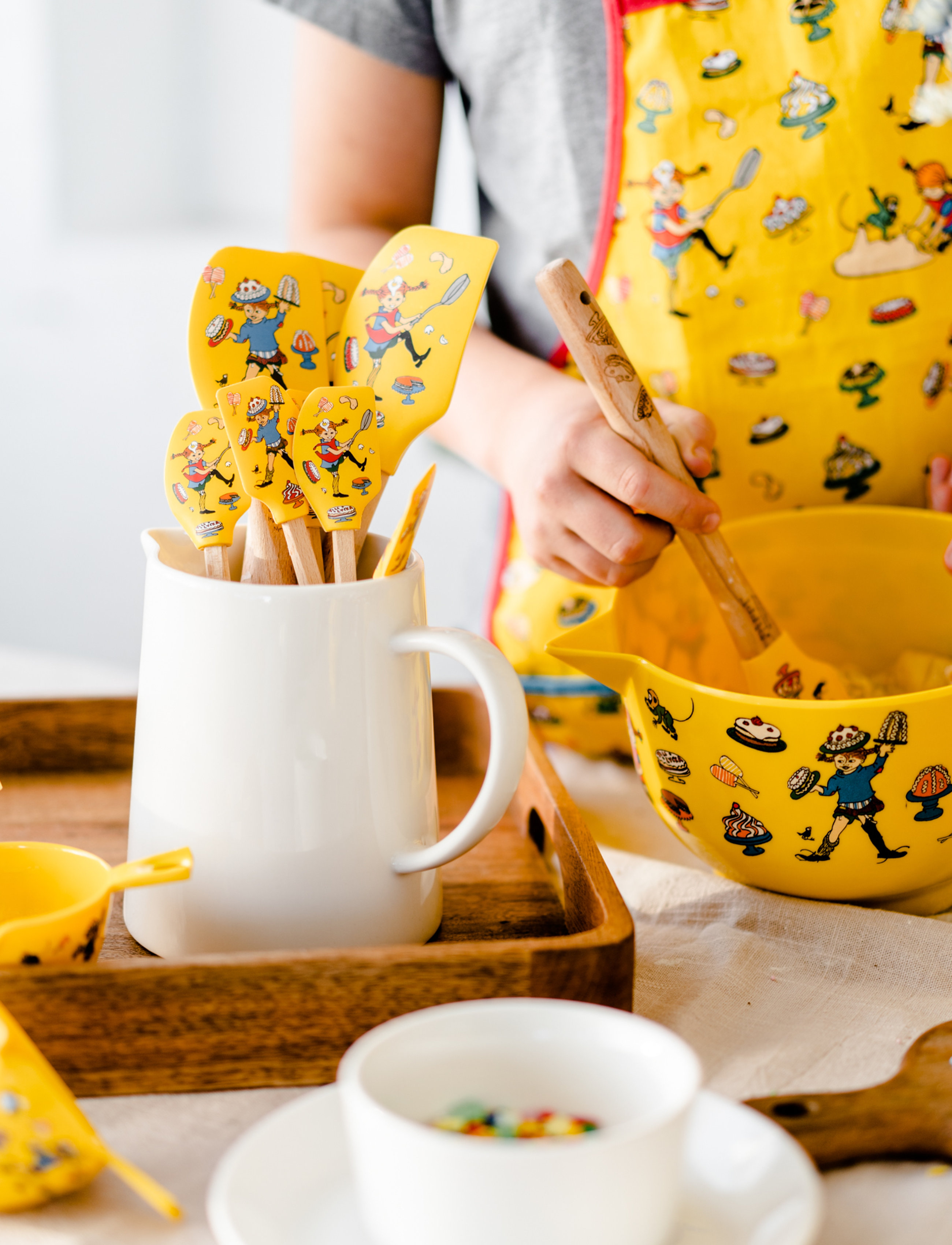 Pippi Langstrømpe Apron, One Size, Baking & Cooking, Mehrfarbig/gemustert - Aprons, Kinder