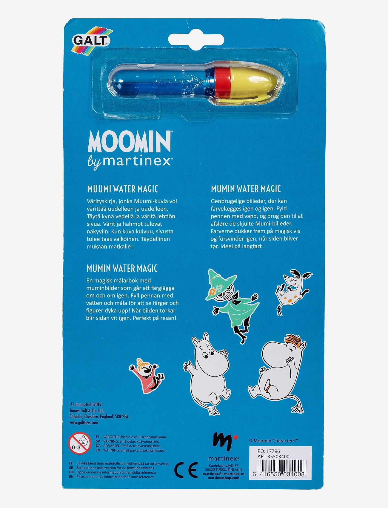 MUMIN - MUMIN WATER MAGIC - målar- & pysselböcker - red - 2