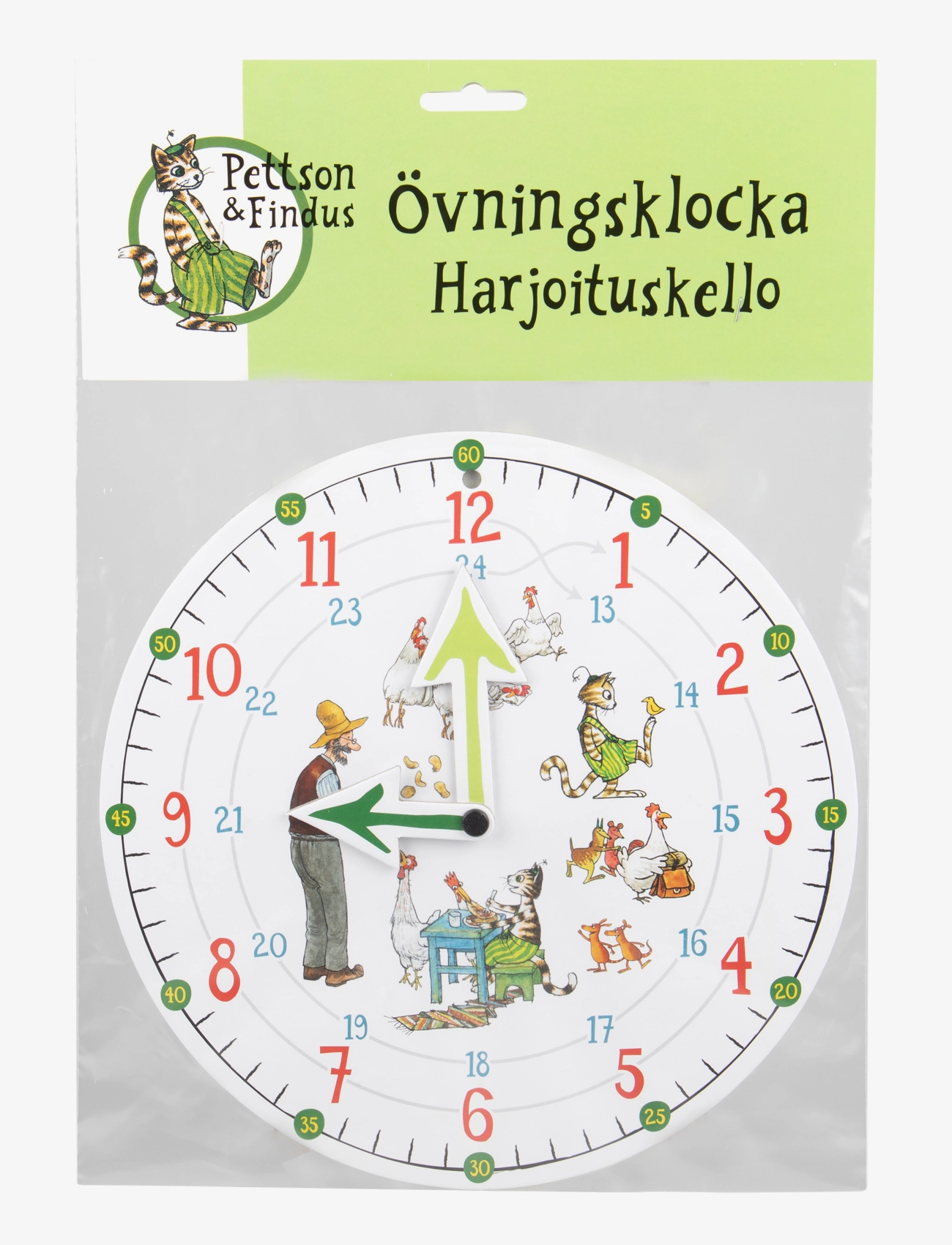 MARTINEX Pettson & Findus Learning Clock Patterned - One Size No Length - Kinder