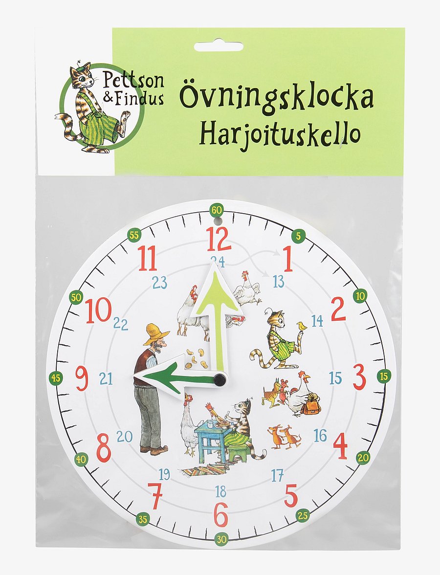 Pettson & Findus - PETTSON & FINDUS LEARNING CLOCK - harivad mängud - multi coloured - 0
