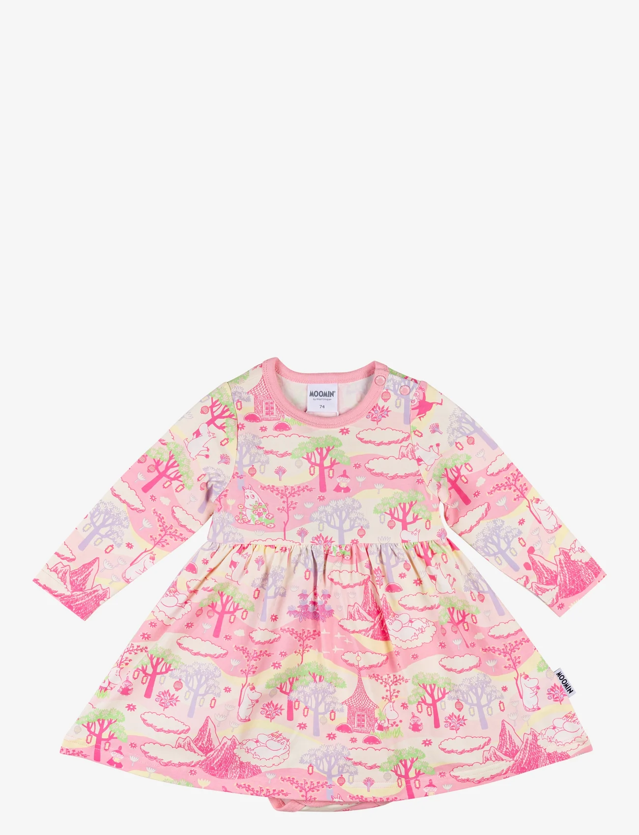 Martinex - CLOUD CASTLE BODYSUIT DRESS - mazuļu kleitas ar garām piedurknēm - pink - 0
