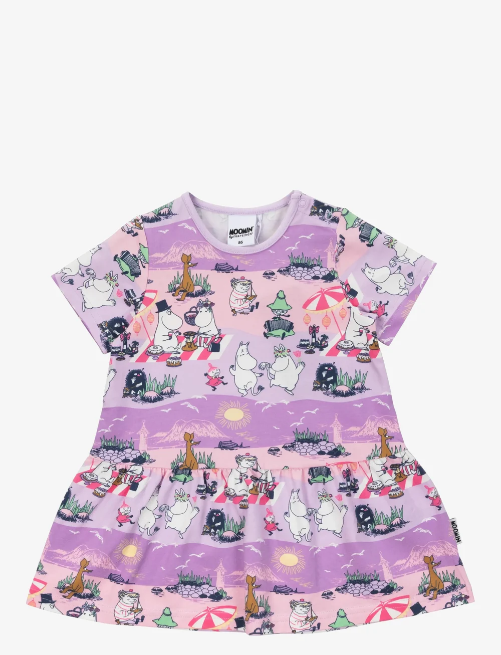 MUMIN - STRANDDAG KLÄNNING - kortærmede babykjoler - purple - 0