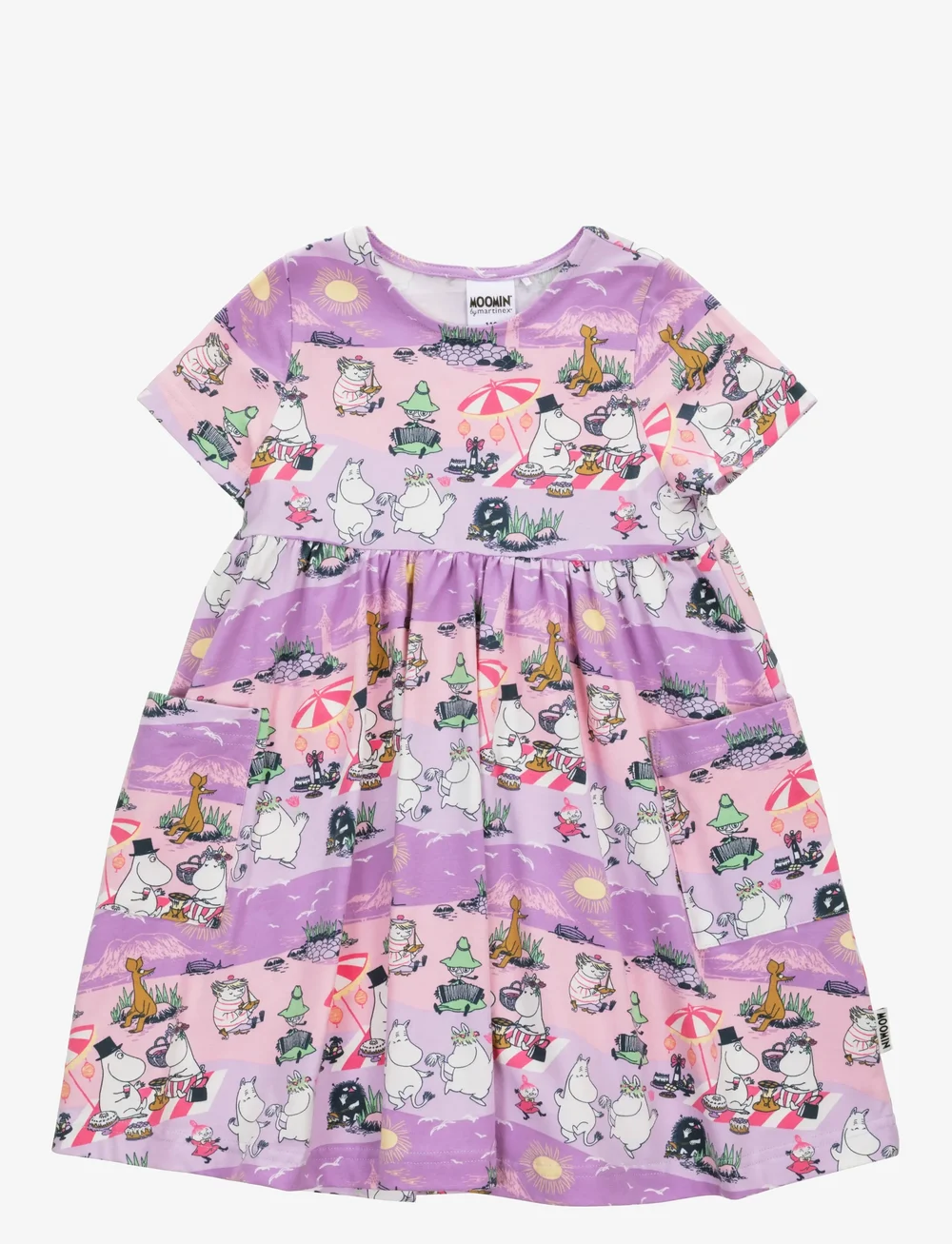 MOOMIN - STRANDDAG KLÄNNING - short-sleeved casual dresses - purple - 0