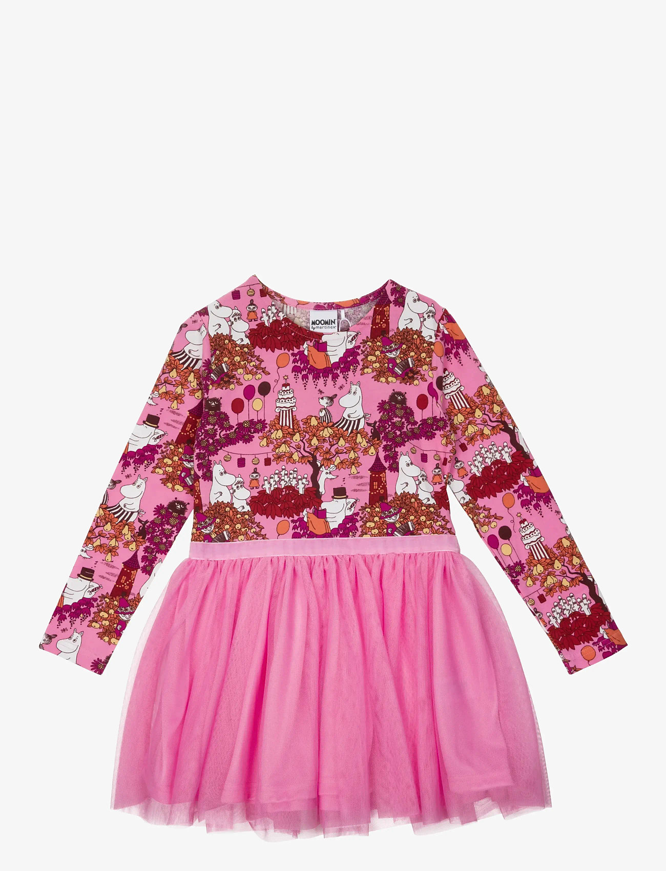 MOOMIN - SKÖRDEFEST TYLLKLÄNNING - long-sleeved casual dresses - pink - 1