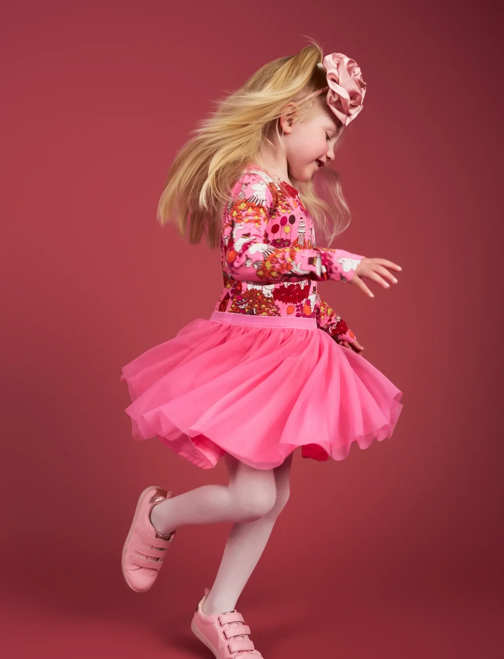 MUMIN - PARTY MOMENT TULLE DRESS - langærmede hverdagskjoler - pink - 0