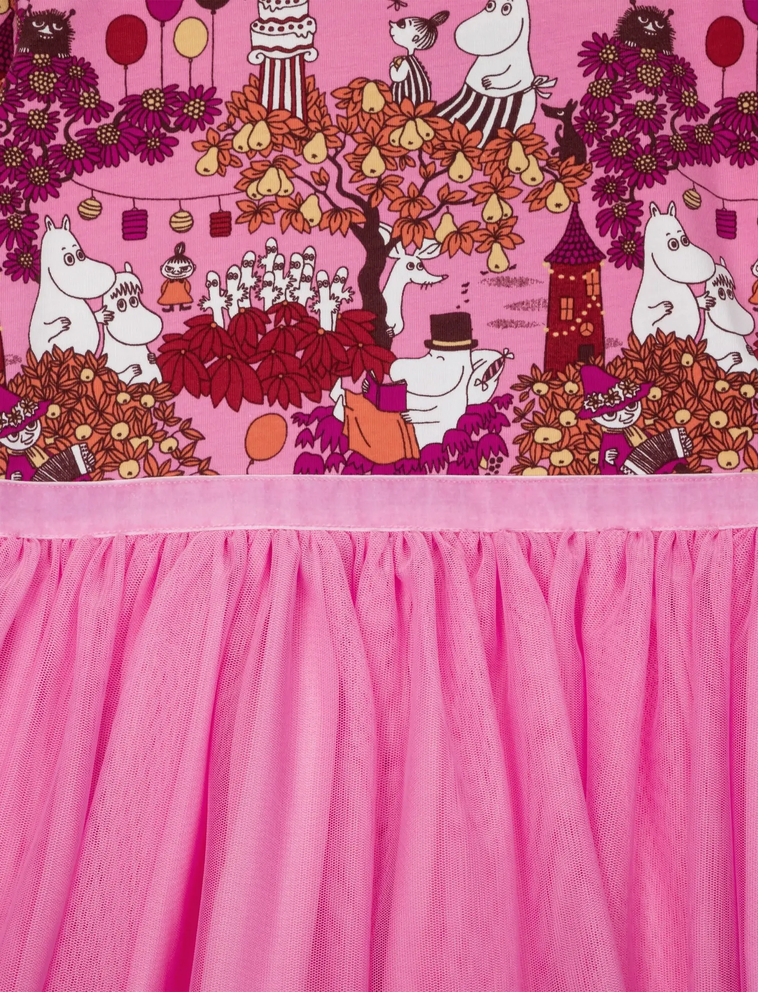 MOOMIN - SKÖRDEFEST TYLLKLÄNNING - langärmelige freizeitkleider - pink - 3
