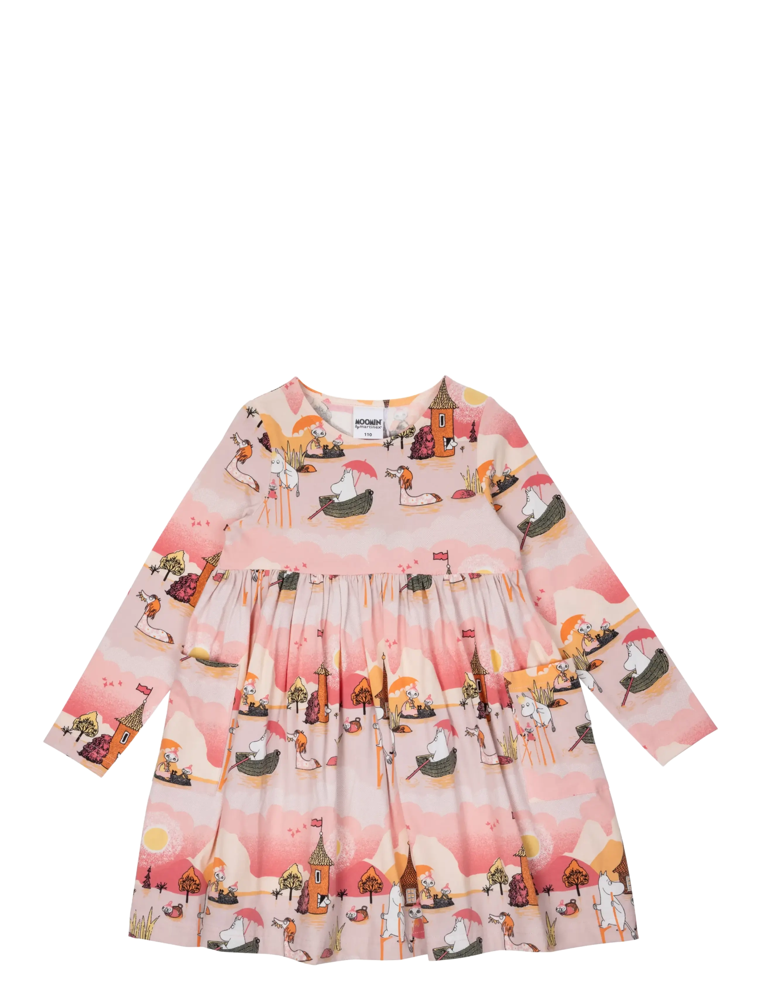 MOOMIN DELUGE DRESS - 4 for 3 - BEIGE / pink/rose