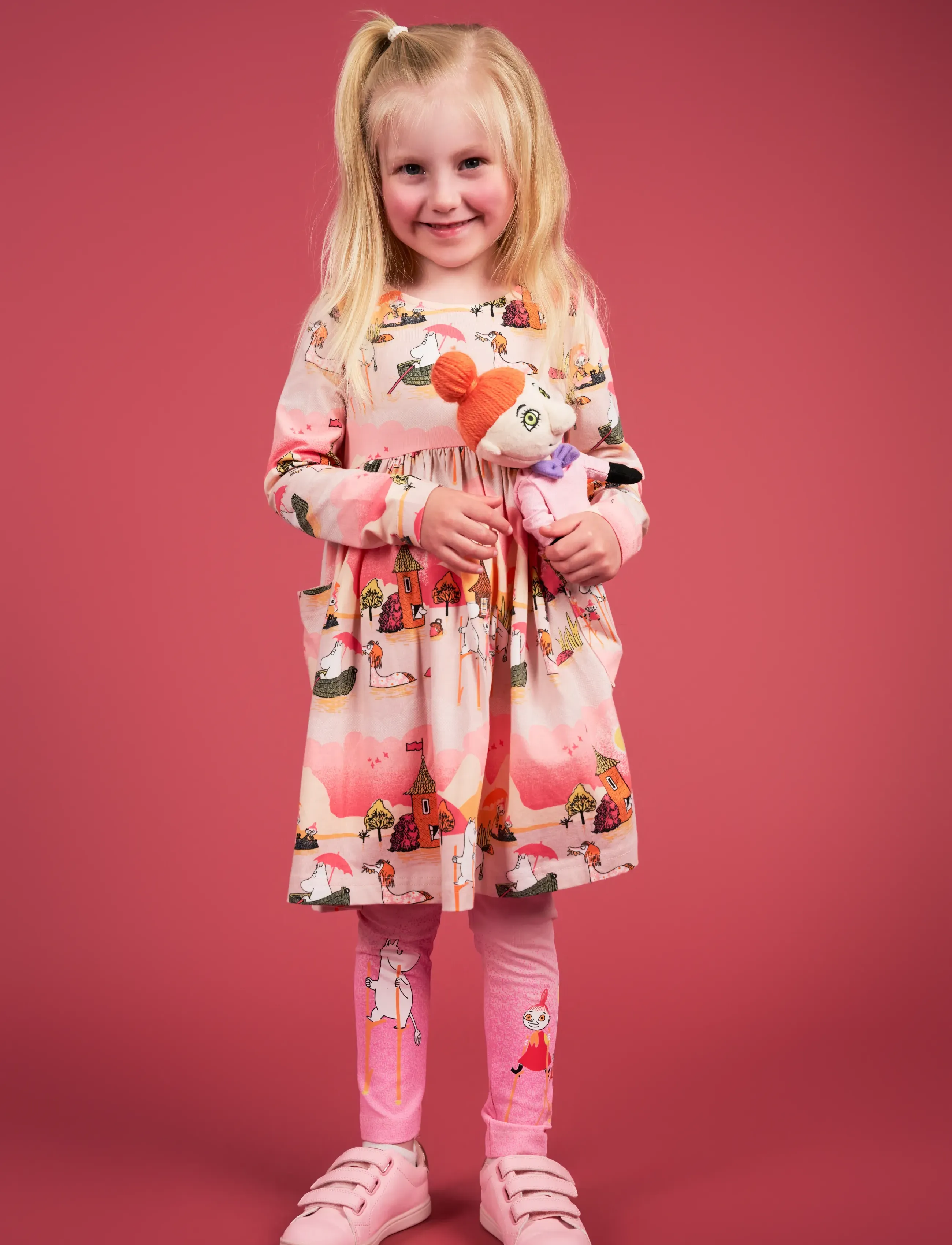 MUMIN Deluge Dress, 116, Pink, Fritidskjoler > Fritidskjoler Med Lange Ærmer, Børn