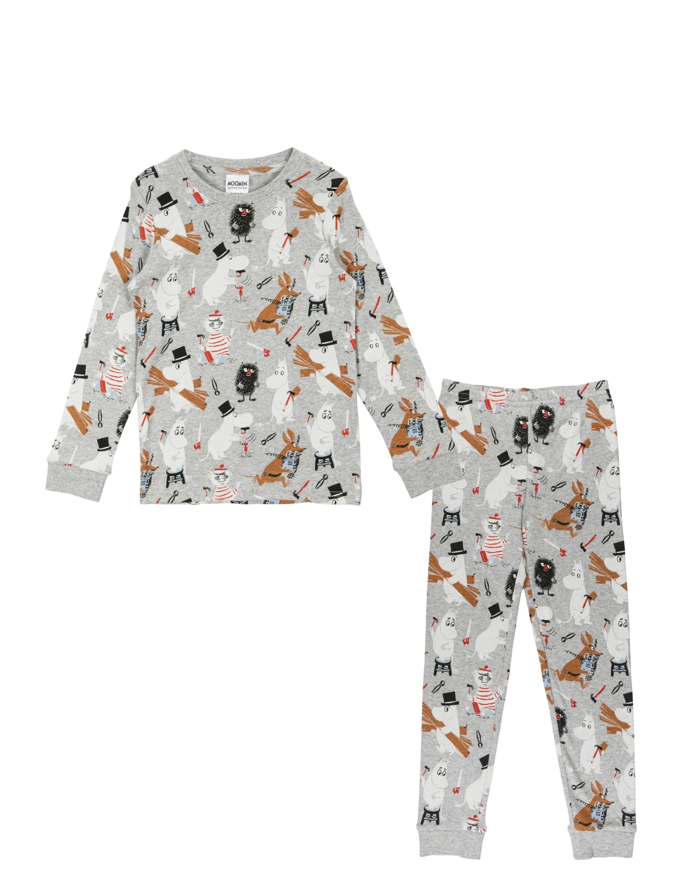 MOOMIN BYGGARE PYJAMAS - Kids 98-134 - GRÅ / grey