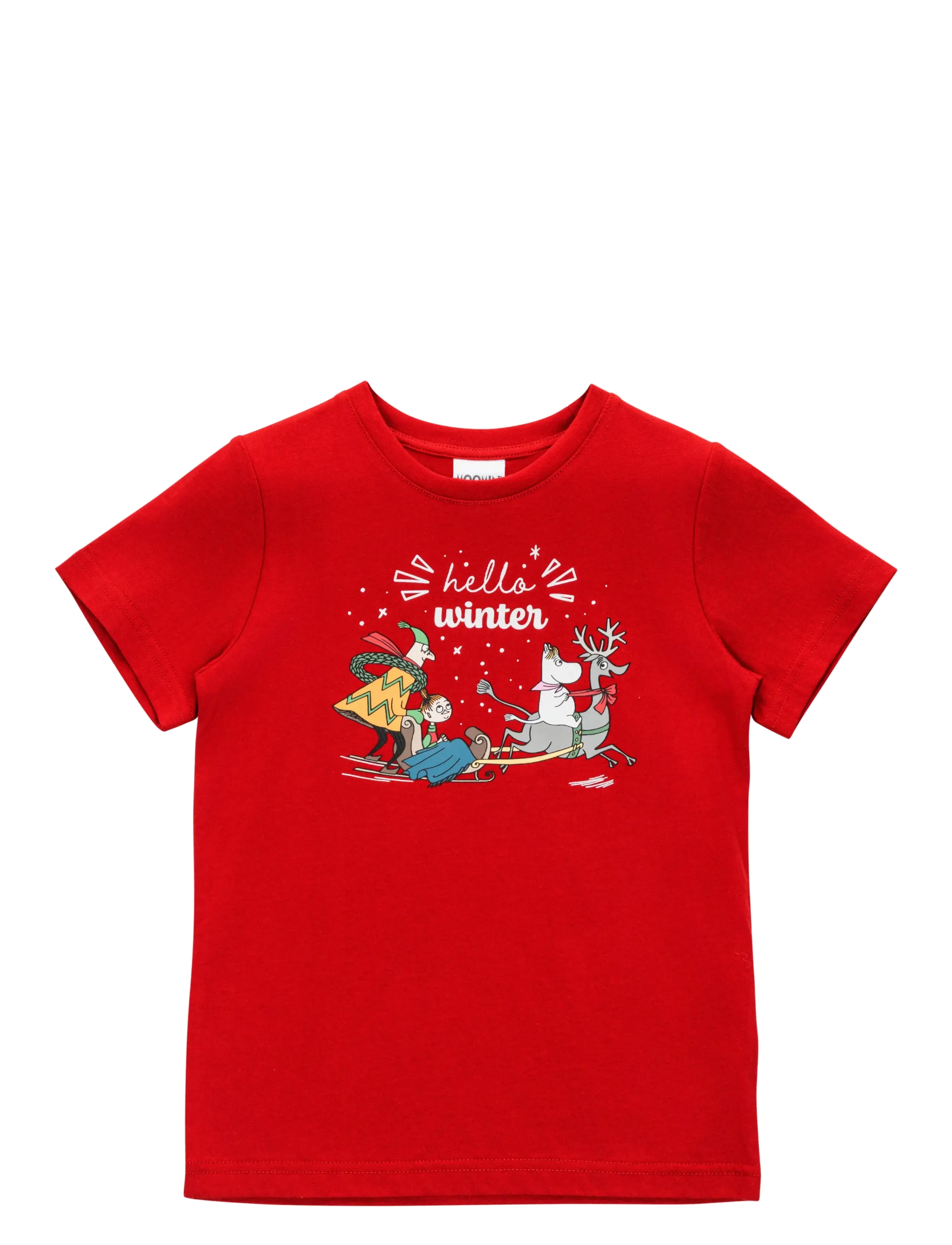 MARTINEX Hello Winter T-Shirt Rot - 122/128 - Kinder