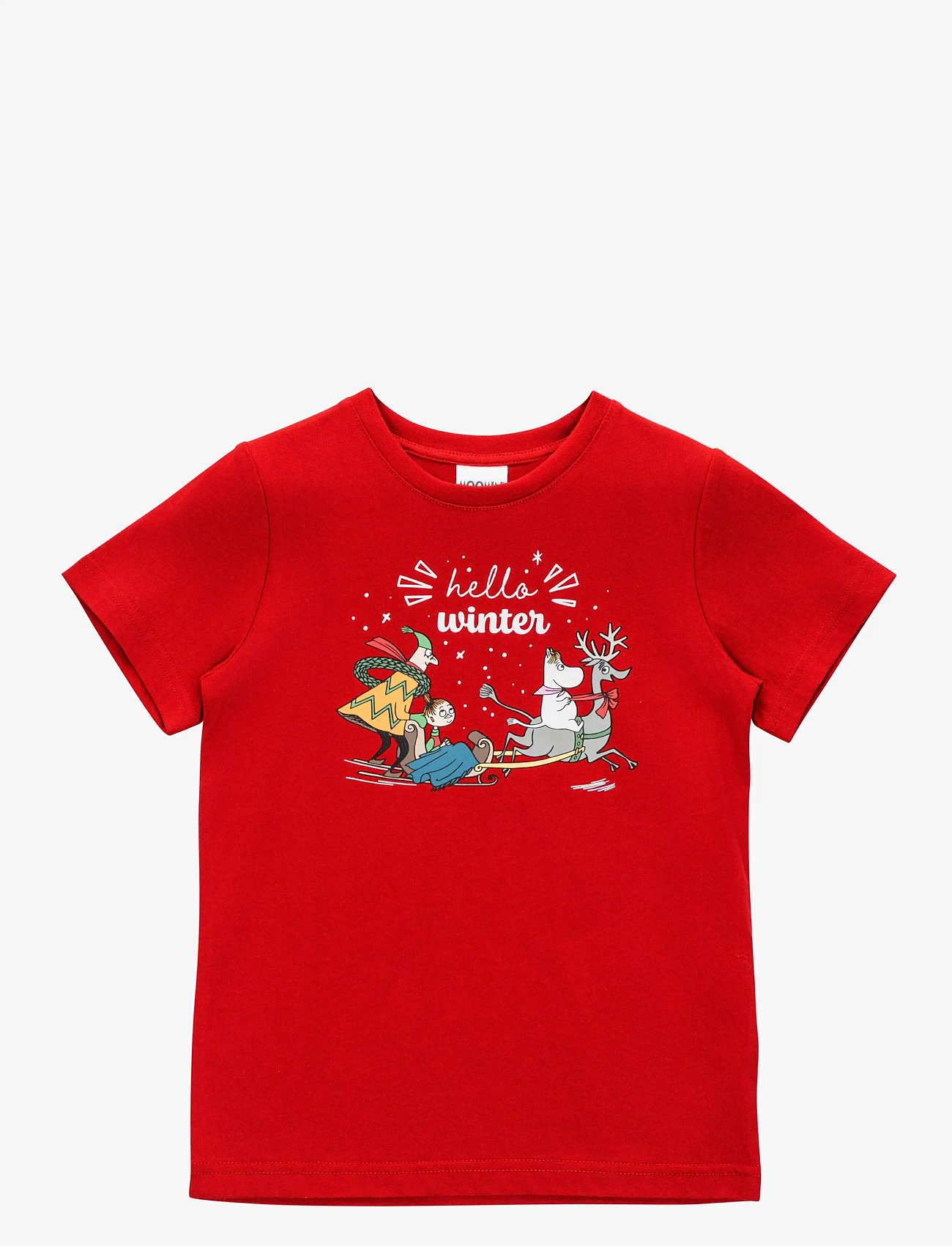 MUMIN - HELLO WINTER T-SHIRT - kortærmede t-shirts - red - 0