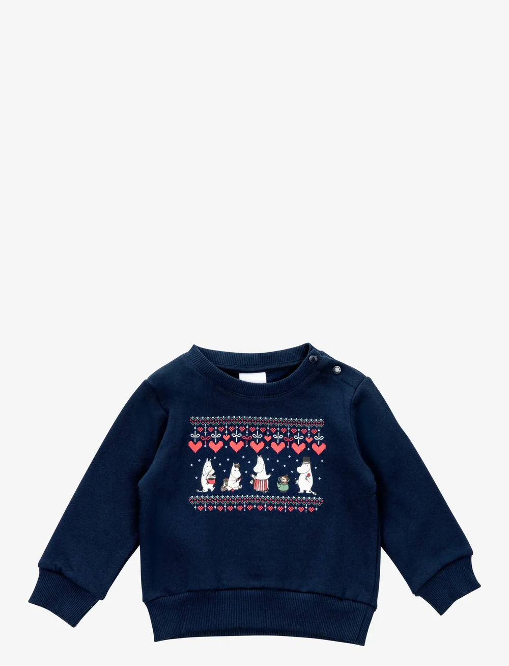 MOOMIN - VINTERHJÄRTA COLLEGETRÖJA - sweatshirts - dark blue - 1