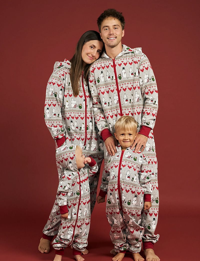 Muumitrollid - VINTERHJÄRTA OVERALL - pikkade varrukatega - dark grey - 0