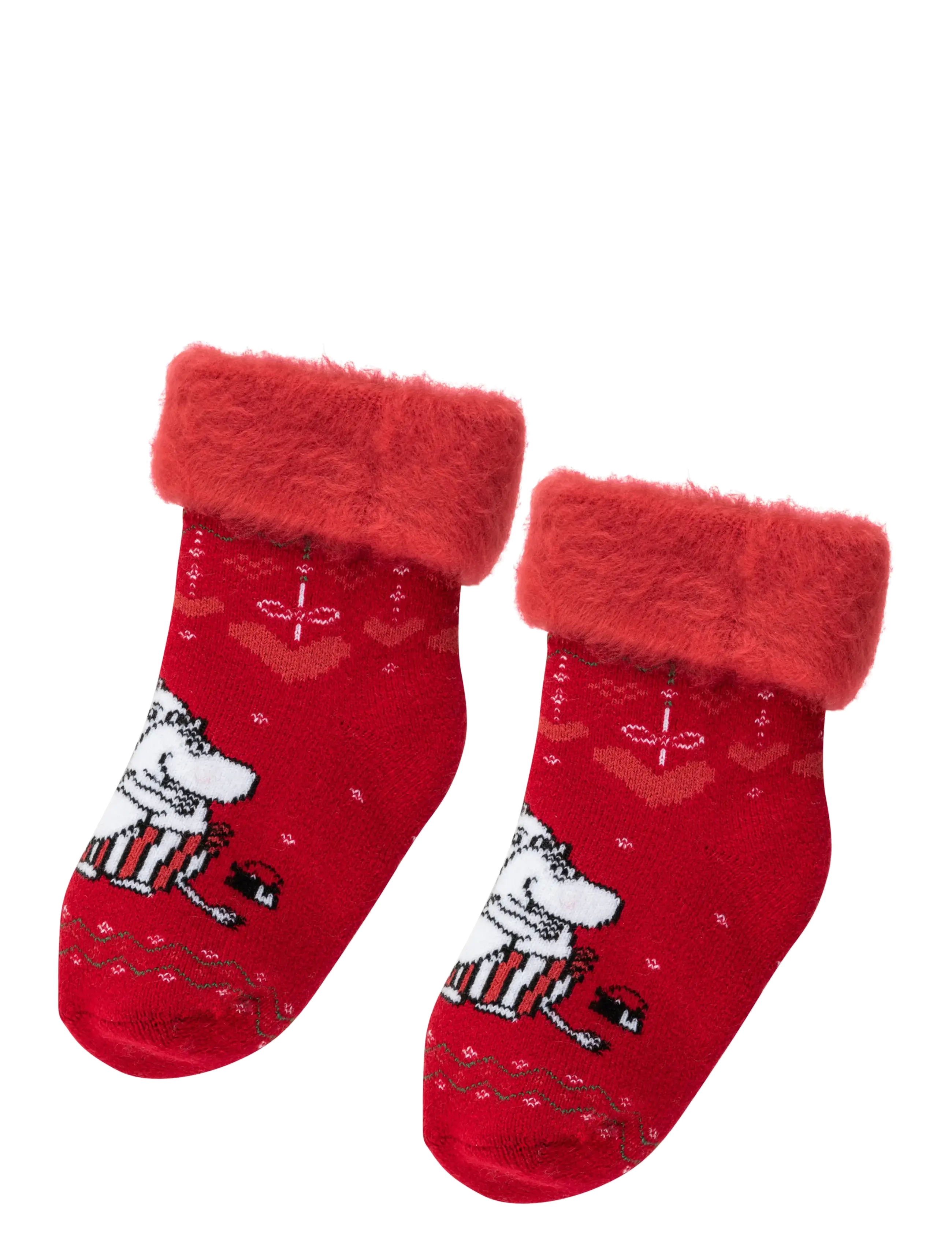 VINTERHJÄRTA FLUFFIGA SOCKOR - RED