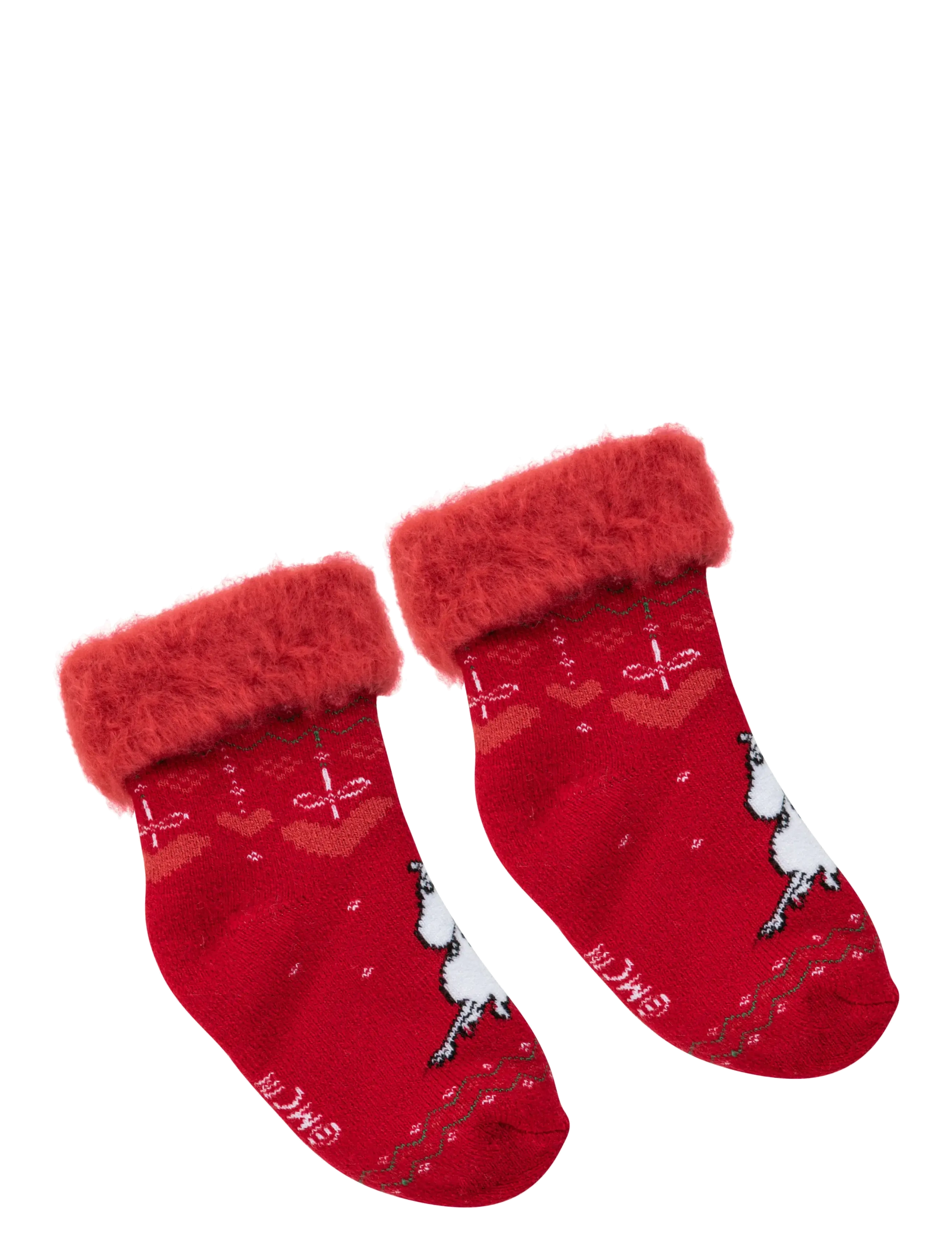 MOOMIN - VINTERHJÄRTA FLUFFIGA SOCKOR - red - 1