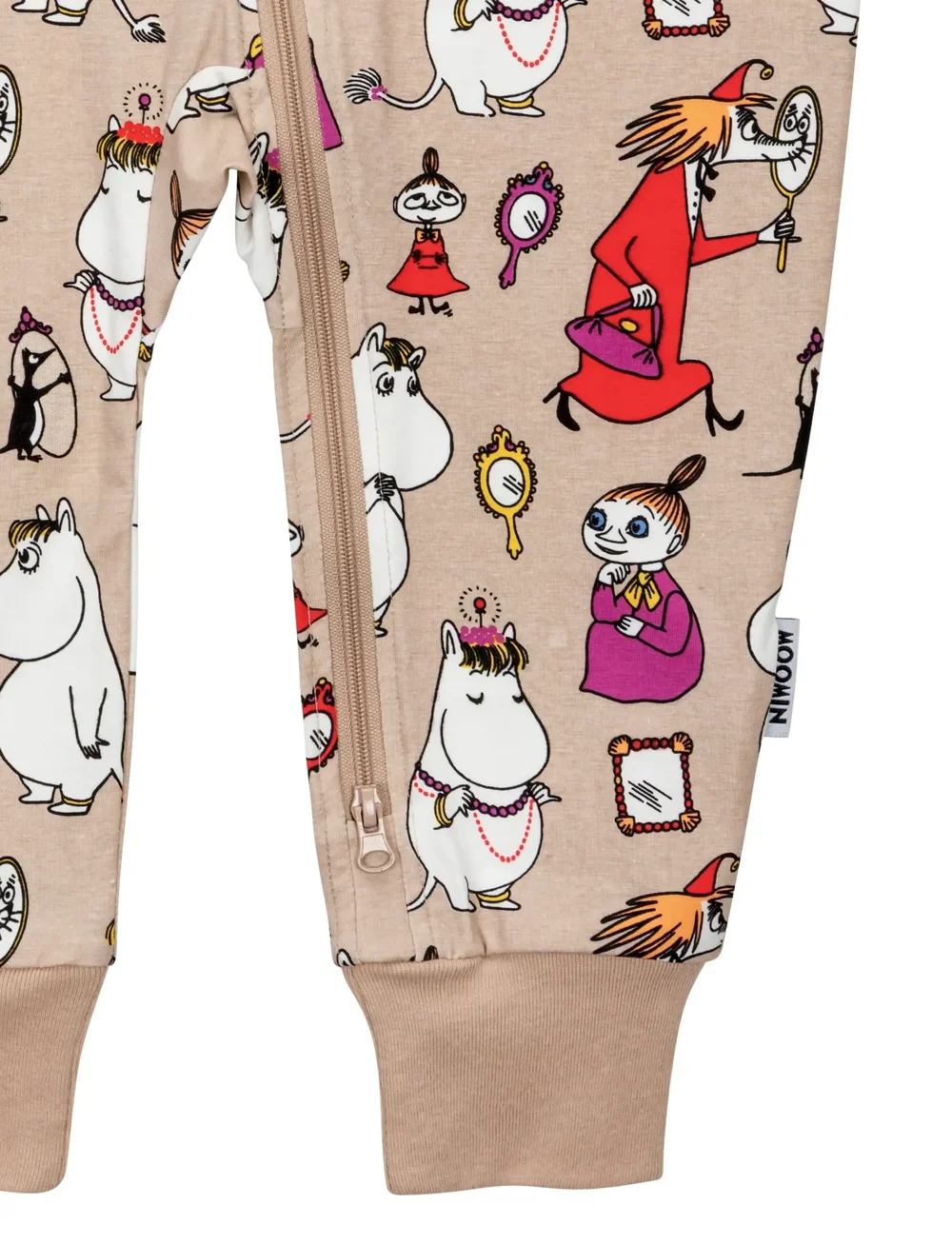 MOOMIN - SPEGLAR PYJAMAS BEIGE 98 - sleeping overalls - beige - 2