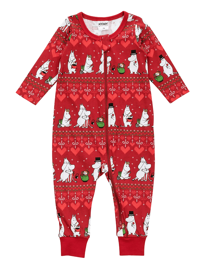 MUMIN - VINTERHJÄRTA PYJAMAS - sovoveraller - dark red - 1