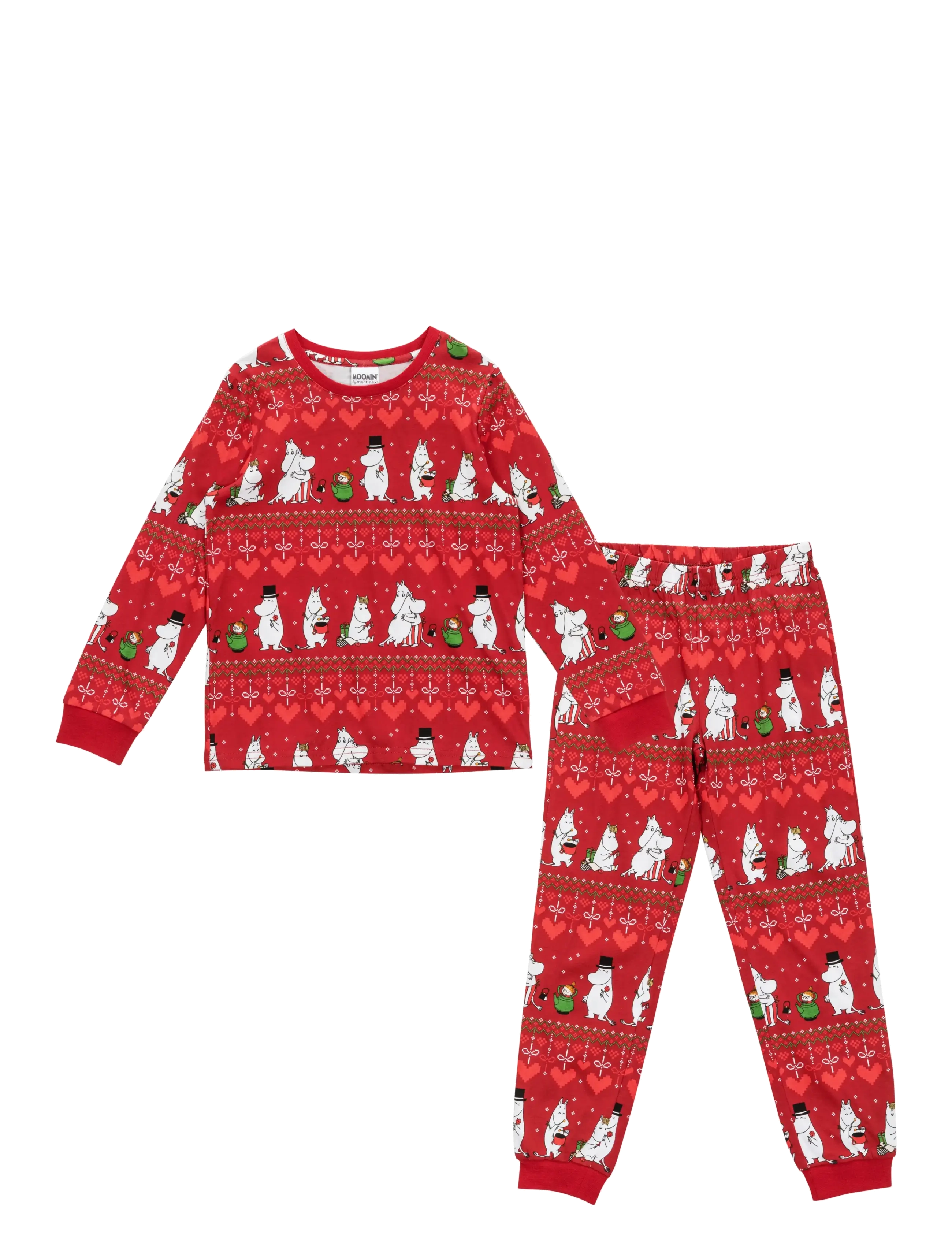 Martinex - VINTERHJÄRTA PYJAMAS - dark red - 1