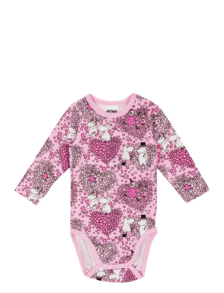 MUMIN - VÄNNER BODY ROSA 80 - langærmede bodyer - pink - 0
