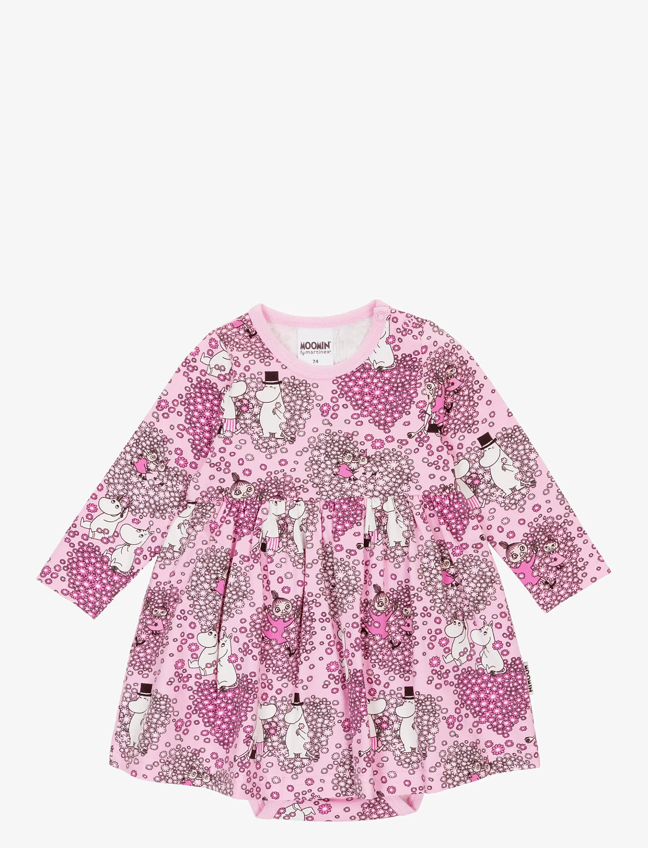 MUMIN - VÄNNER BODYKLÄNNING ROSA 86 - långärmade babyklänningar - pink - 1
