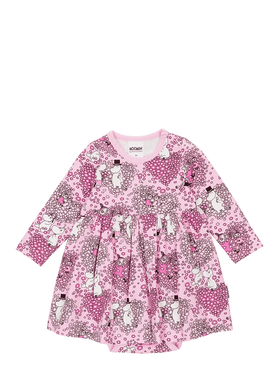 MOOMIN - VÄNNER BODYKLÄNNING ROSA 62 - langerma barnakjólar - pink - 1