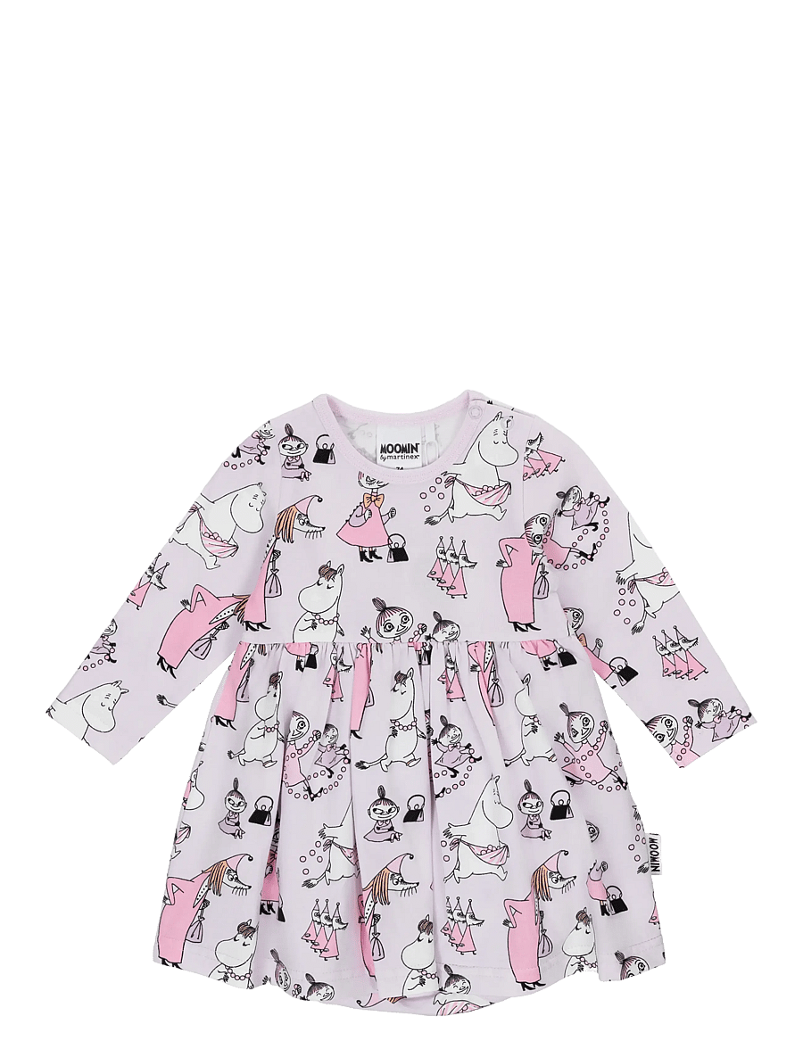 MOOMIN - PÄRLLEK BODYKLÄNNING LILA 74 - langärmelige babykleider - purple - 1
