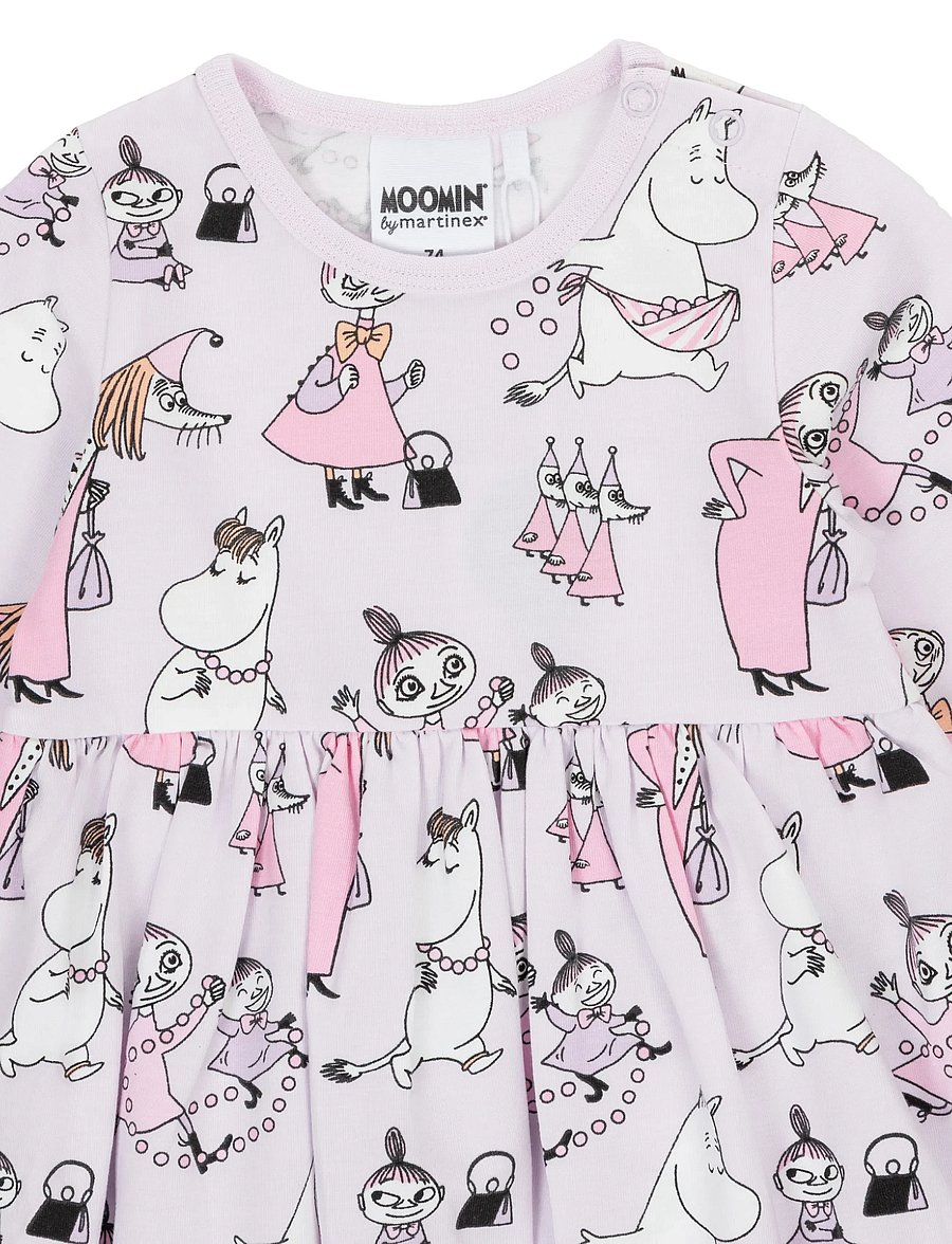 MOOMIN - PÄRLLEK BODYKLÄNNING LILA 74 - langärmelige babykleider - purple - 3