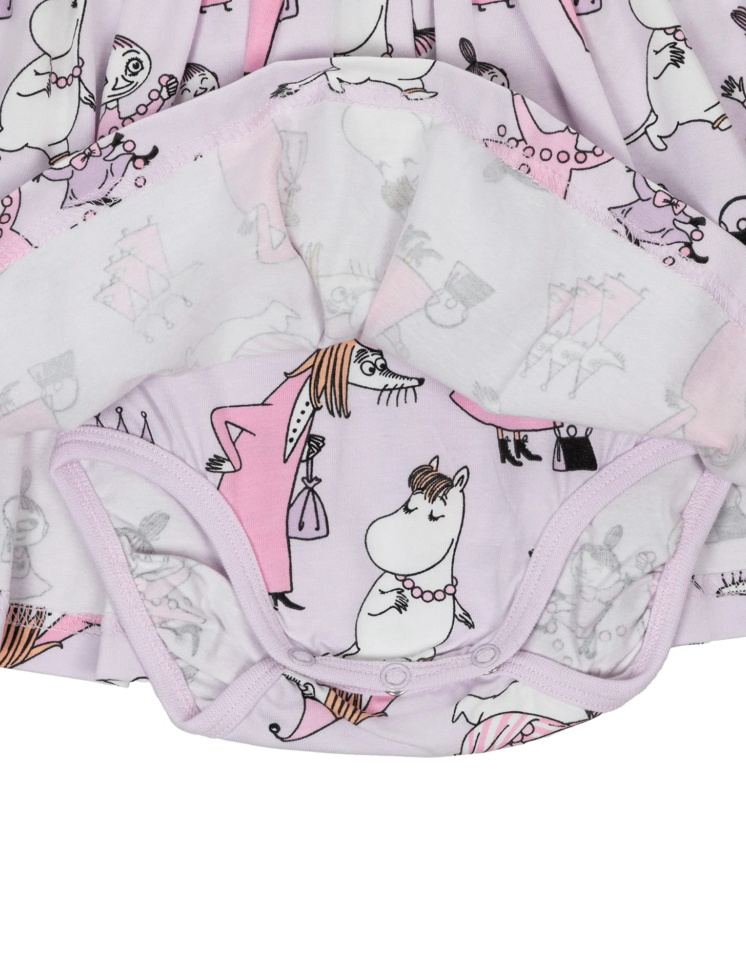MOOMIN - PÄRLLEK BODYKLÄNNING LILA 74 - langärmelige babykleider - purple - 4