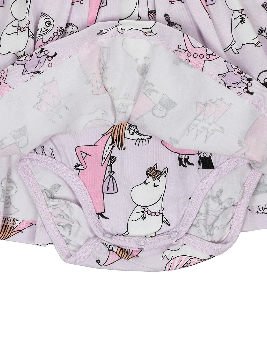 MOOMIN - PÄRLLEK BODYKLÄNNING LILA 74 - langärmelige babykleider - purple - 4
